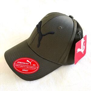 PUMA One Size Stretch Fit Baseball Hat (Size: S/M) in Dark Green NEW $45 MSRP